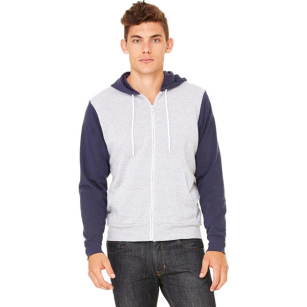 Bella + Canvas Unisex Poly-Cotton Fleece Full-Zip Hoodie