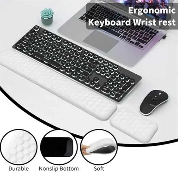 Memory Foam Wrist Rest Support and Mouse Pad Set