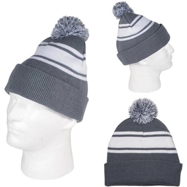 Knit Beanie with Pom-Pom