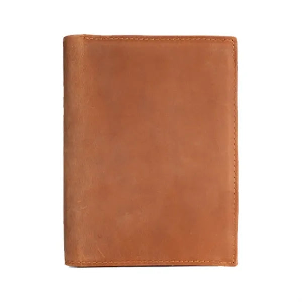 Crazy Horse Genuine Leather Passport Holder Wallet