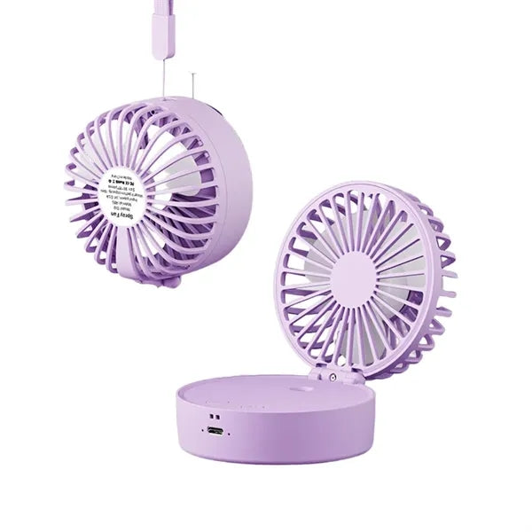 Small Handheld Folding Spray High Wind Fan USB Charging