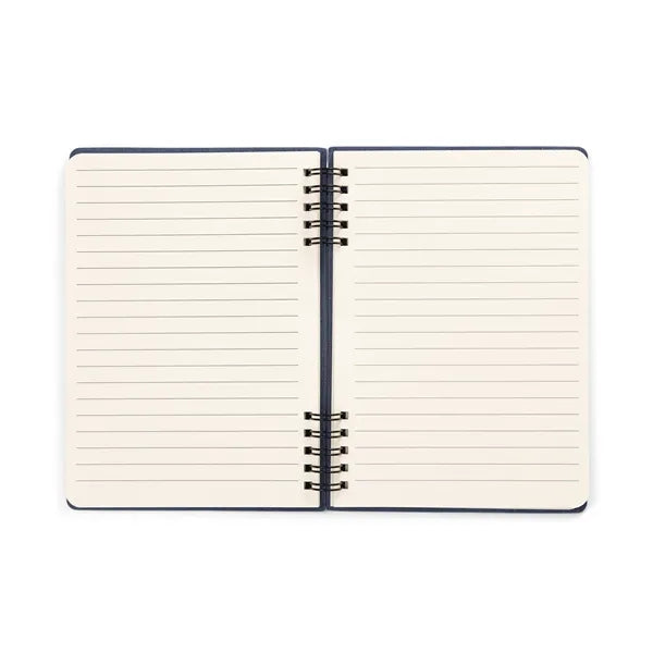 Spiral Linen Leather Notebook