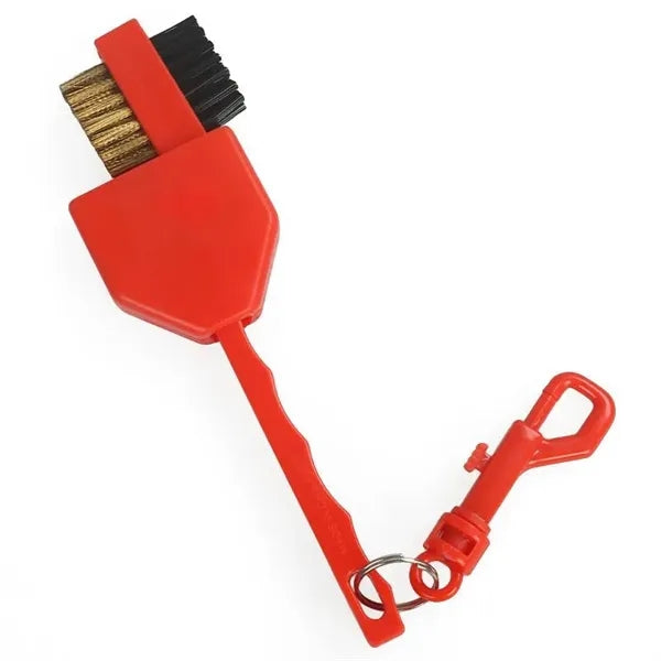 Golf Double-Sided Club Plastic Handle Cleaning Brush