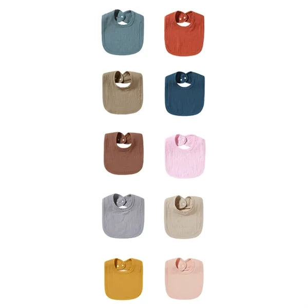 Baby Breathable Cotton Gauze Bib With Double Buckle