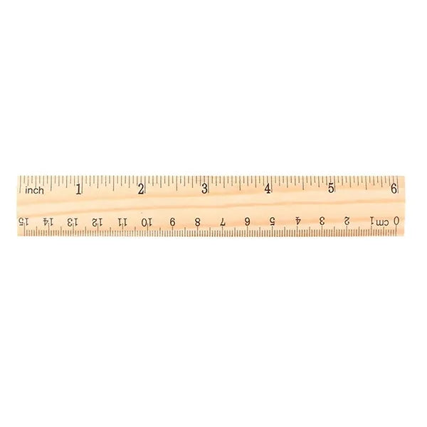 Pine Wood Double Scale Measuring Ruler