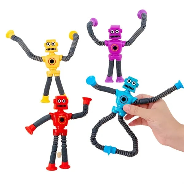 Robot Suction Cup Toys Pop Tubes