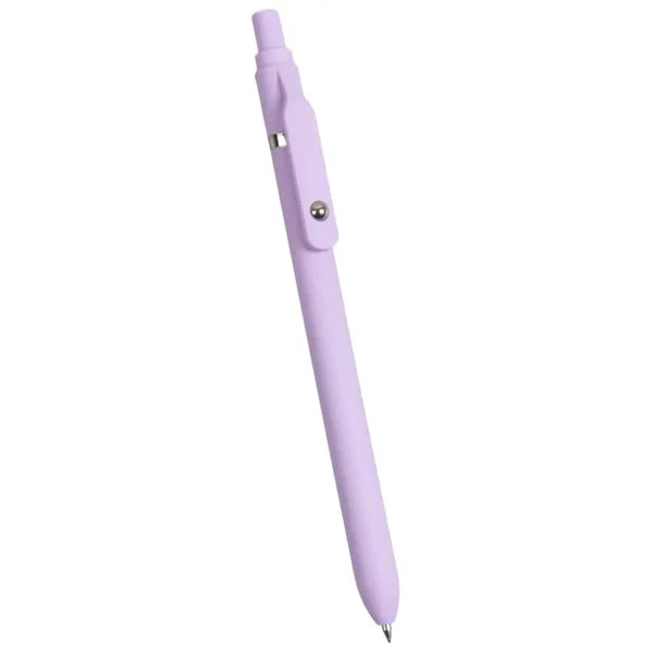 Plastic Macaron Retractable Ballpoint Pen W/ Rollerball Clip