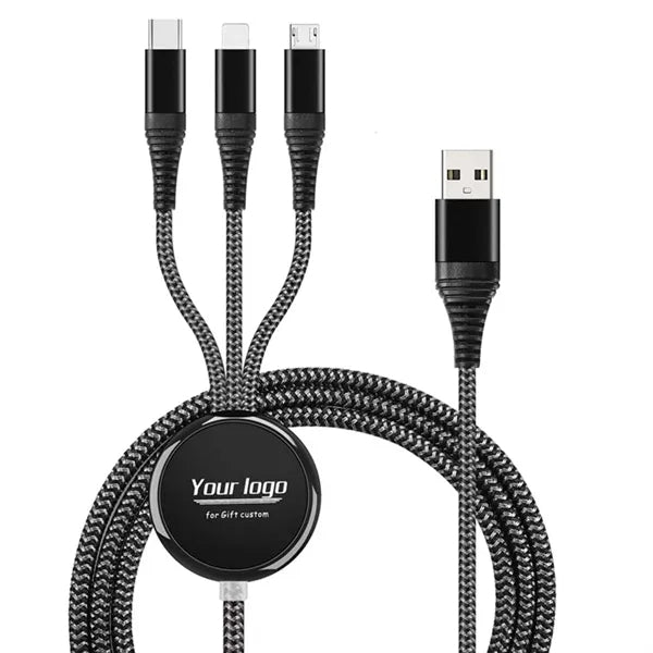 3 in 1 Braided Charging & Data Cable