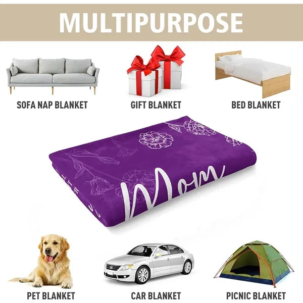 50'' x 60'' Custom Digital Print Flannel Blanket