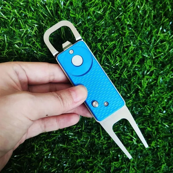 Ergonomic Zinc Alloy Golf Green Fork