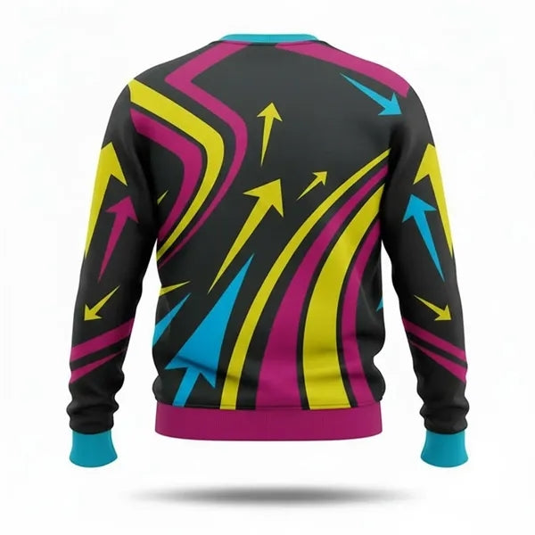 Sublimated Unisex Fleece Lined Crew Neck Sweatshirt