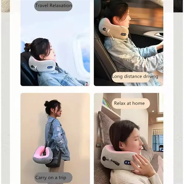 Portable U-Shaped Massage Pillow