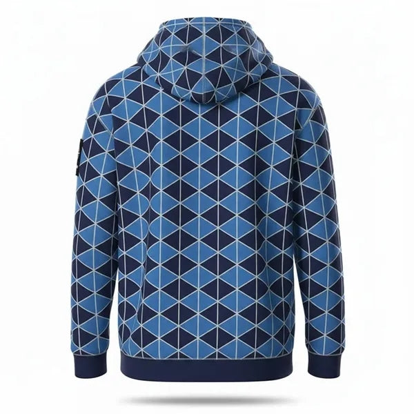 Sublimated 280G Polyester Full Zip Hoodie