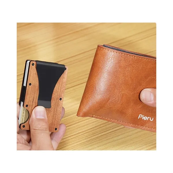 Card Box with Solid Wood Aluminum Alloy