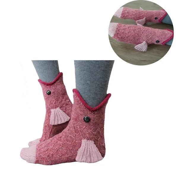 Knit Crocodile Socks
