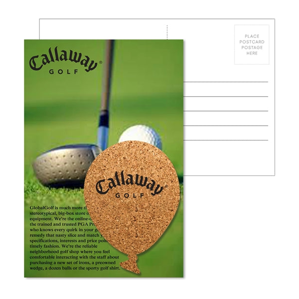 Post Card with Balloon Cork Coaster