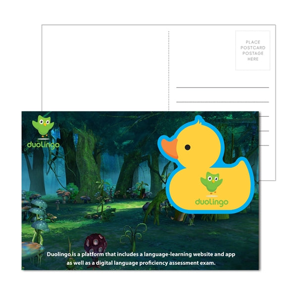 Post Card with Full Color Rubber Duck Coaster