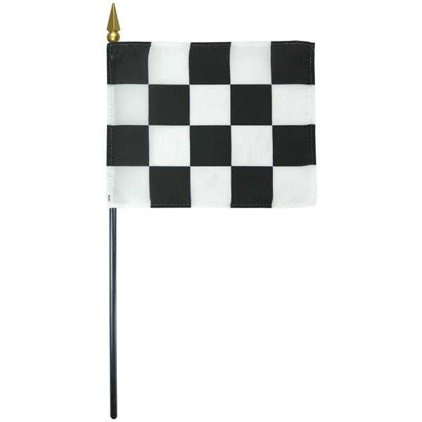 4" x 5" Checkered Stick Flag