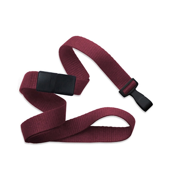 5/8" Flat Blank Lanyard with Breakaway (Wide Plastic J-Hook)