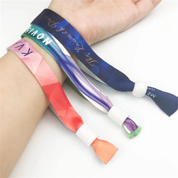 Fabric Wristband with Bead Closure