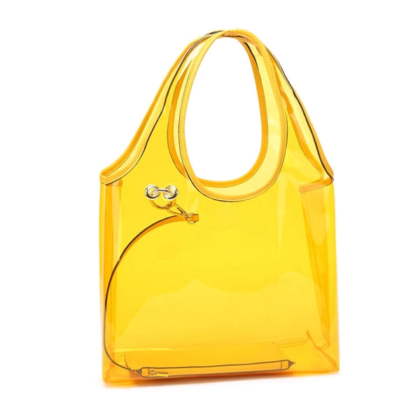 Clear Shopper Tote Bag With Pouch