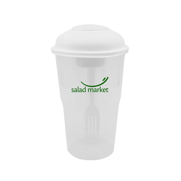 Salad Shaker with Fork and Dressing Container