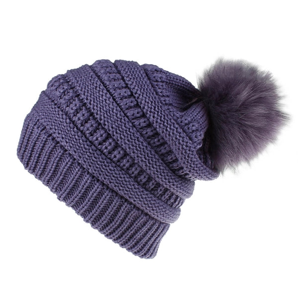Womens Slouchy Winter Knit Beanie Hat