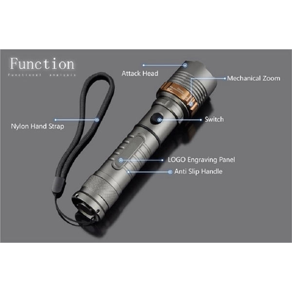 T6 LED Zoomable Tactical Flashlight Torch