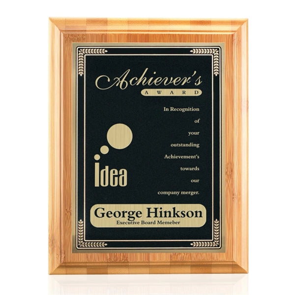 Bamboo/Cardinal Plaque - Black