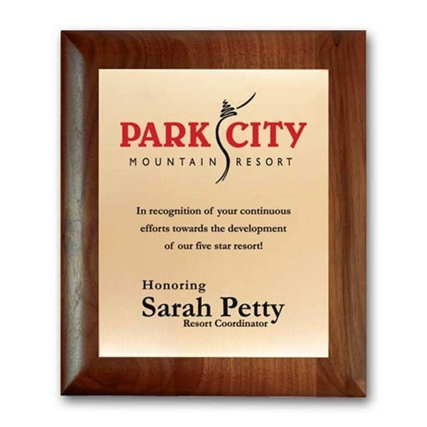 Screenprint Brass - Walnut Rolled Edge