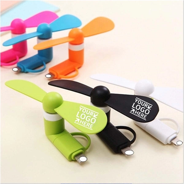 2-in-1 USB Powered Flexible Mini Cell Phone Fan