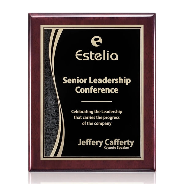Oakleigh/Finch Plaque - Rosewood/Black