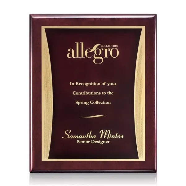 Oakleigh/Showtime Plaque - Rosewood/Red