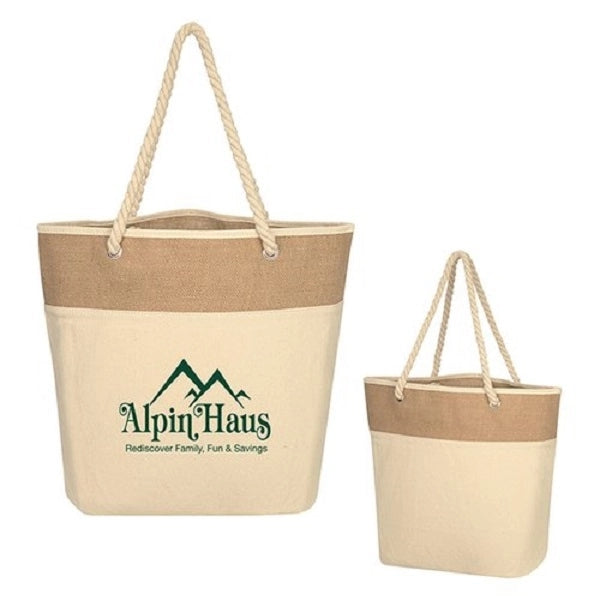 Burlap Rope Tote Bag - BG