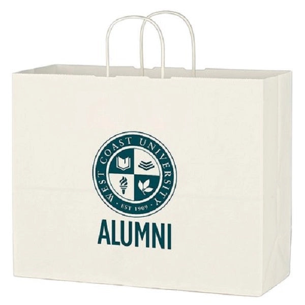 Kraft Paper White Shopping Bag
