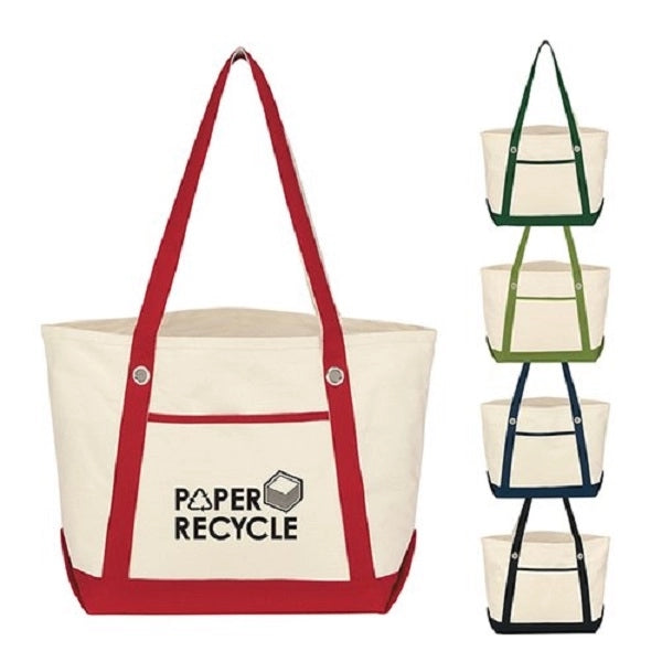 Medium Cotton Canvas Sailing Tote Bag