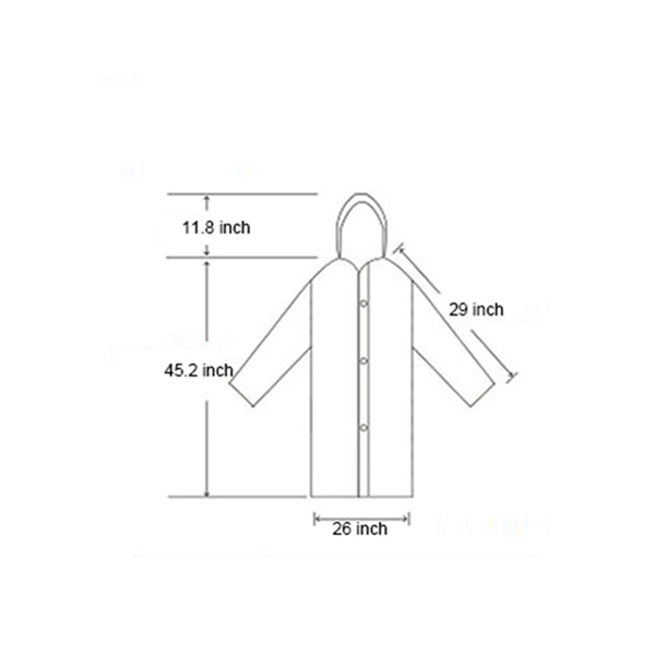 Unisex Solid EVA Raincoat For Adults