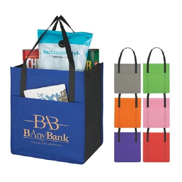Non-Woven Shoppers Pocket Tote Bag