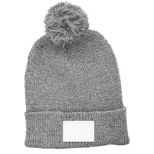 PomPom Knit Beanie w/ Custom Embroidery