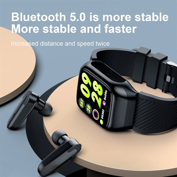 Smart Watch with Bluetooth Wireless Earbuds Inside