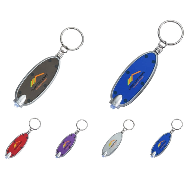 Oval Key Chain with LED light