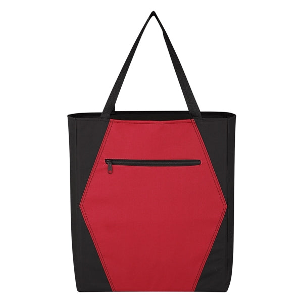 Two-tone Geometric Tote Bag