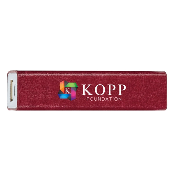 High Tech Leatherette Power Bank