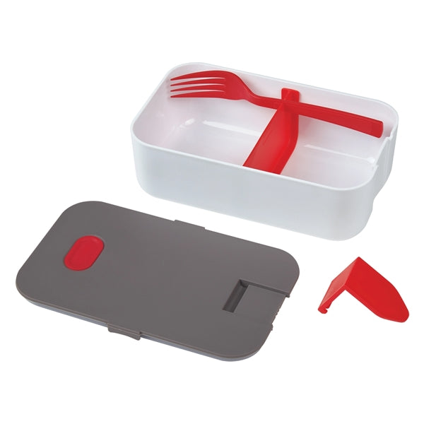 Portable Lunch Kit with a Built-in Phone Holder