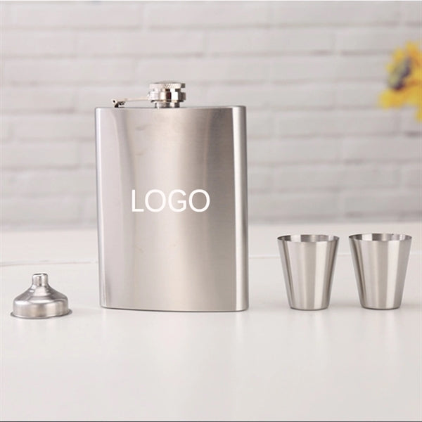 4pcs/set Stainless Steel Hip Flask, Shot Glass and Funnel