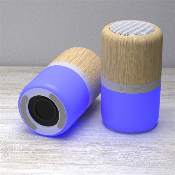 Bamboo Wireless Speaker with Lamp