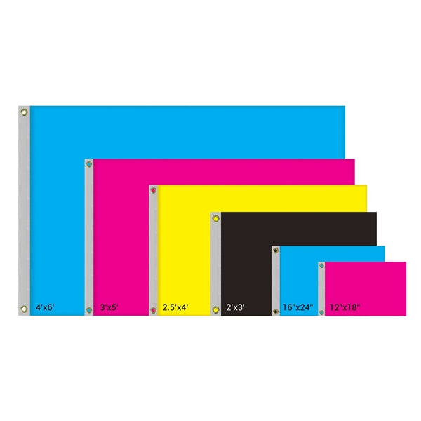 2.5' x 4' Promotional Polyester Single Reverse Flag