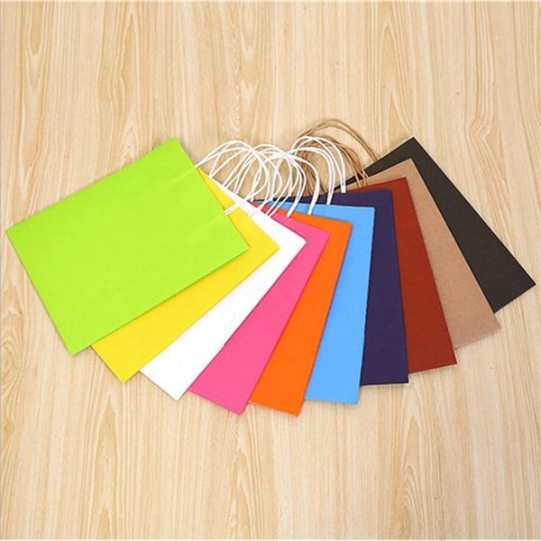 Polychrome white kraft paper bag