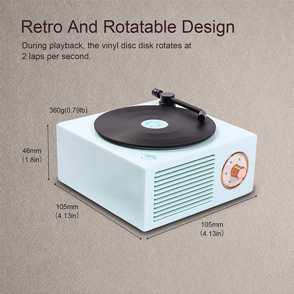 Retro Vinly Record Player Style Wireless Speaker