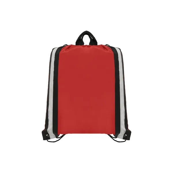 Sports Drawstring Bag with Reflective Strips